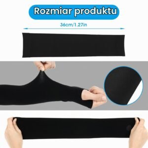 Ouligay 2 pary ocieplaczy na ramiona, kompresyjne, ochrona przed słońcem, dla mężczyzn i kobiet, ochrona przed promieniowaniem UV, ochrona ramion, UPF 50, do koszykówki, siatkówki, golfa, biegania - Image 4