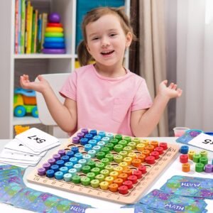 SCBOY 1x1 Gra Edukacyjna Montessori Tablica Mnożenia Tablica Mnożenia Nauka Manipulacji Matematycznych Zabawka Do Liczenia Dla Dzieci - Image 4